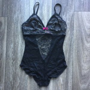 NWOT black lace bodysuit
